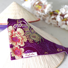 Load image into Gallery viewer, The Purple Royal Chrysanthemums Dog Bandana