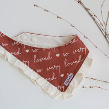 Load image into Gallery viewer, The 'So Very Loved' Dog Bandana with Ruffle