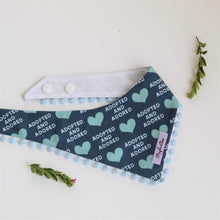 Load image into Gallery viewer, The 'Adopted & Adored' Dog Bandana with Trim