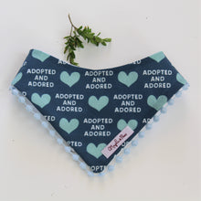 Load image into Gallery viewer, The 'Adopted & Adored' Dog Bandana with Trim