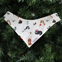 Load image into Gallery viewer, 'A Cavalier King Charles Spaniel Holiday' Dog Bandana