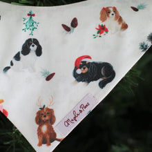 Load image into Gallery viewer, 'A Cavalier King Charles Spaniel Holiday' Dog Bandana
