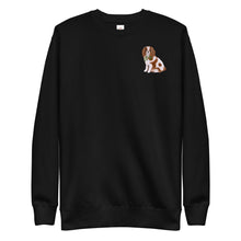 Load image into Gallery viewer, Unisex Premium Sweatshirt - Blenheim Cavalier King Charles Spaniel with Leaves