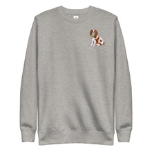 Load image into Gallery viewer, Unisex Premium Sweatshirt - Blenheim Cavalier King Charles Spaniel with Leaves