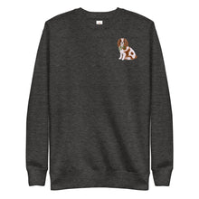 Load image into Gallery viewer, Unisex Premium Sweatshirt - Blenheim Cavalier King Charles Spaniel with Leaves