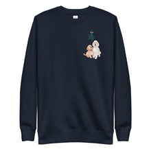 Load image into Gallery viewer, Unisex Premium Sweatshirt - Mini Golden Doodle with Double Doodle Mix