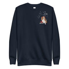 Load image into Gallery viewer, Unisex Premium Sweatshirt - Blenheim Cavalier King Charles Spaniel with Snow