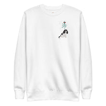 Load image into Gallery viewer, Unisex Premium Sweatshirt - Tricolor Cavalier King Charles Spaniel Mistletoe