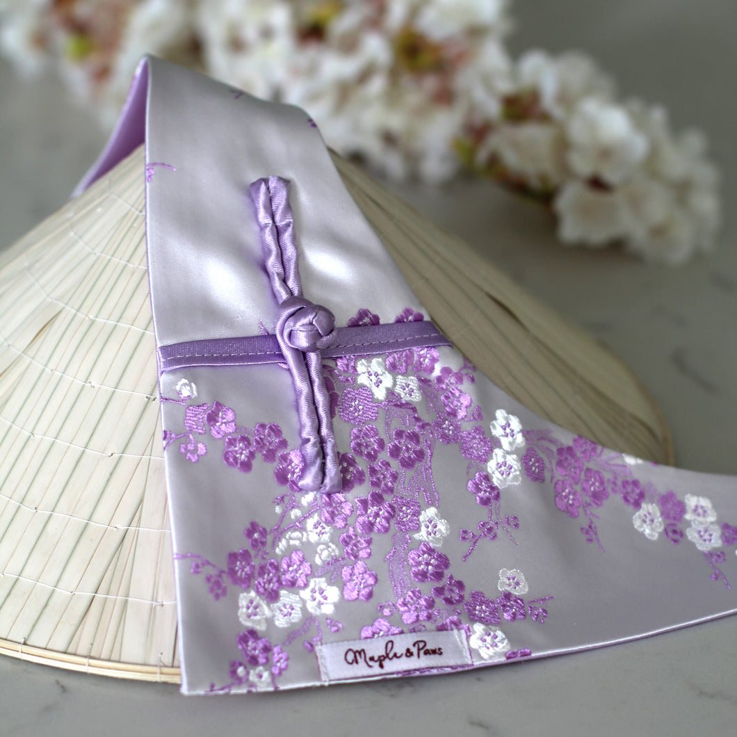 The Purple Plum Blossoms Dog Bandana