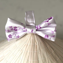 Load image into Gallery viewer, The Purple Plum Blossoms Dog Bowtie
