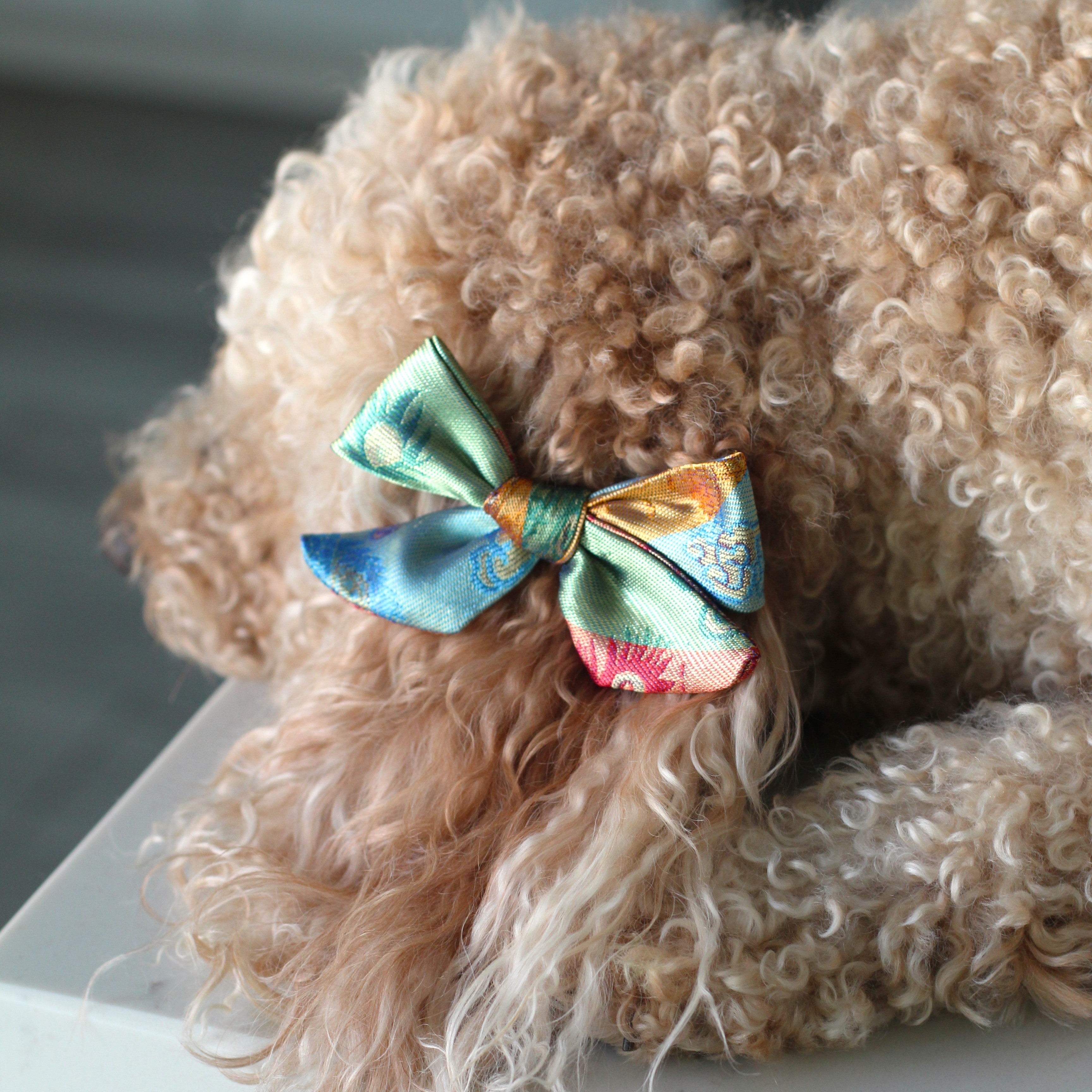 The Lucky Dragon Hair Bow | 100% Brocade Custom Dog Hair Bows | Maple ...