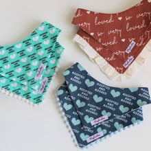 Load image into Gallery viewer, The &#39;Rescued &amp; Loved&#39; Dog Bandana with Trim
