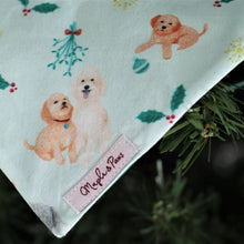 Load image into Gallery viewer, &#39;A Doodle Holiday&#39; Dog Bandana

