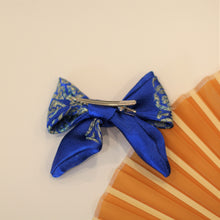 Load image into Gallery viewer, The Blue Medallion Dog Hair Bow
