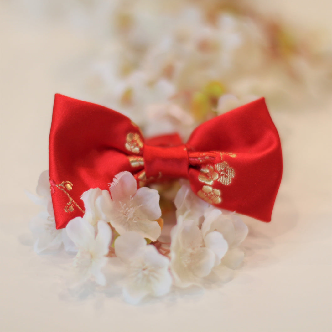 The Plum Blossoms Dog Bowtie