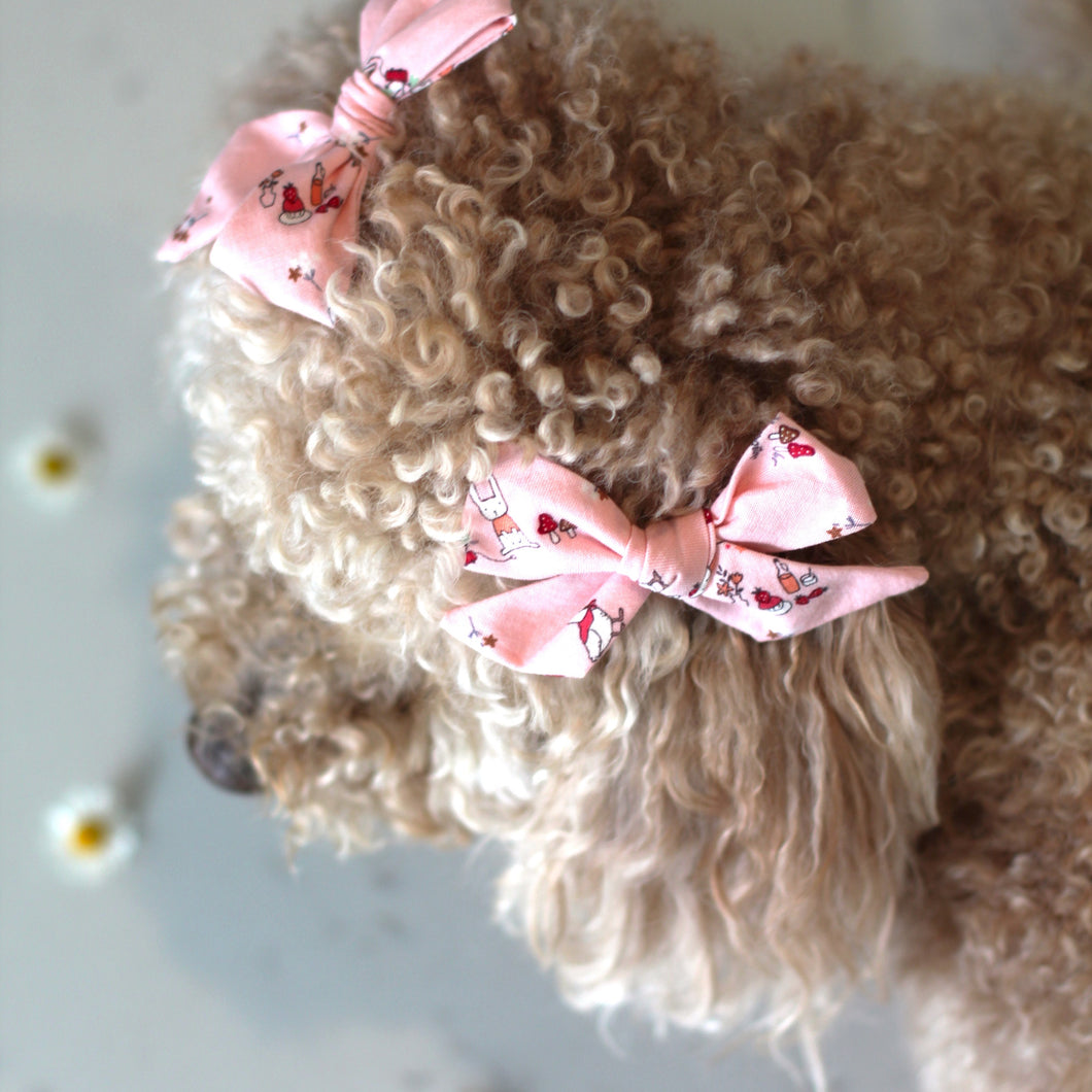 Spring Picnic Daydreams' Hair Bow 100% Cotton Custom Dog Hair