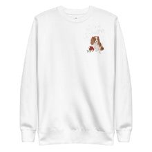 Load image into Gallery viewer, Unisex Premium Sweatshirt - Blenheim Cavalier King Charles Spaniel with Snow
